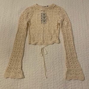 Nasty Gal backless crochet top